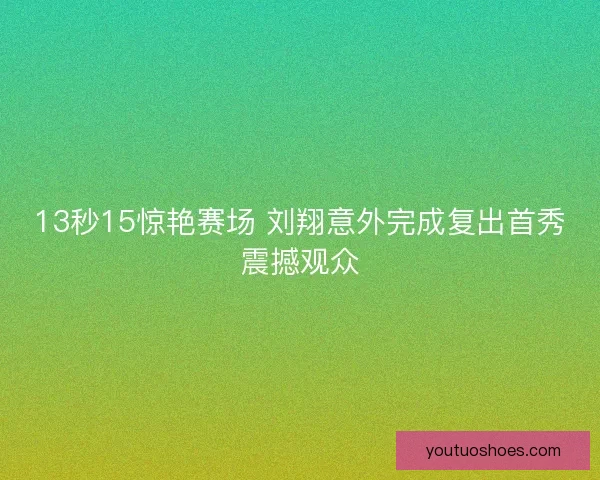 13秒15惊艳赛场 刘翔意外完成复出首秀震撼观众