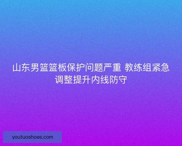 山东男篮篮板保护问题严重 教练组紧急调整提升内线防守