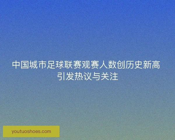 中国城市足球联赛观赛人数创历史新高 引发热议与关注 中国城市足球联赛观赛人数创历史新高 引发热议与关注