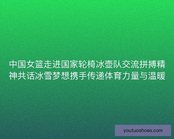 中国女篮走进国家轮椅冰壶队交流拼搏精神共话冰雪梦想携手传递体育力量与温暖