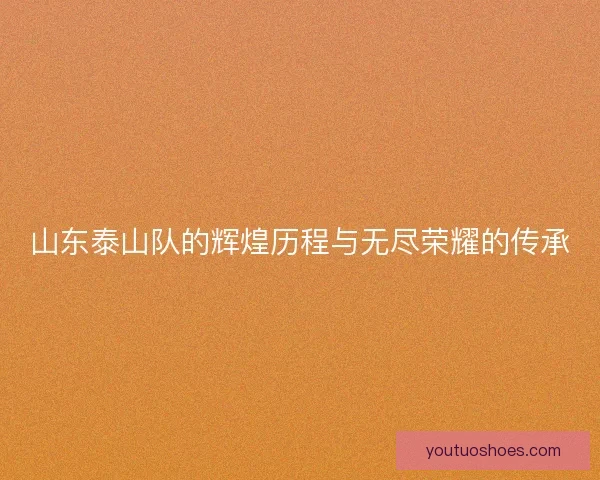山东泰山队的辉煌历程与无尽荣耀的传承